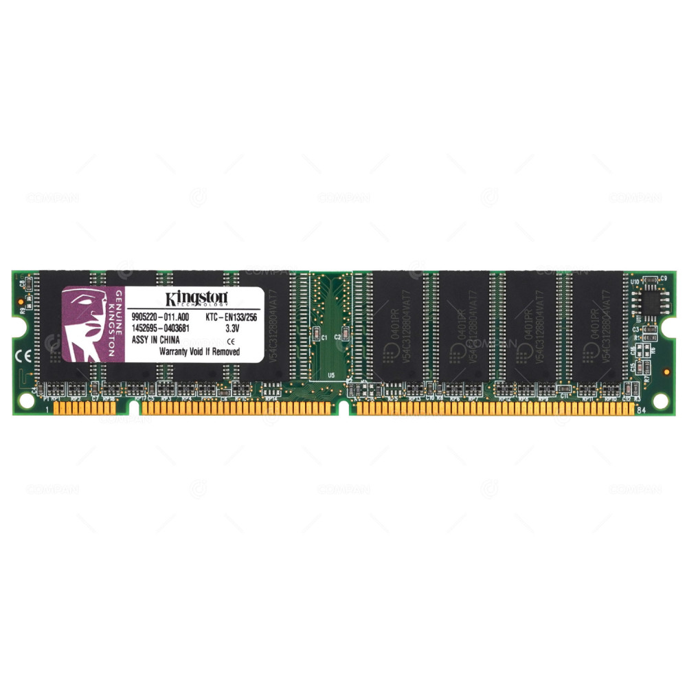 KTC-EN133-256 KINGSTON MEMORY 256MB 133MHZ NON-ECC UNBUFFERED DIMM SDRAM KTC-EN133/256, 9905220-011.A00, 1452695-0403681
